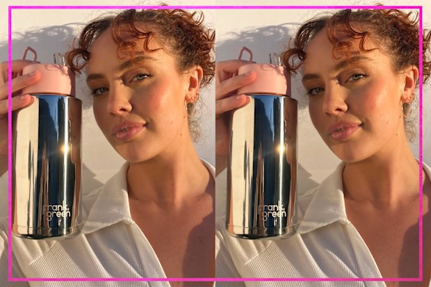 9PR: 34oz Limited Edition Silver Ceramic Bottle with Blushed Straw Lid