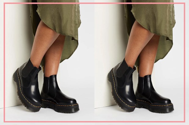9PR: Unisex 2976 Quad Leather Platform Chelsea Boots