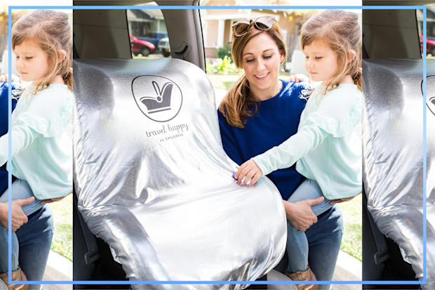9PR: J.L. Childress Cool 'N Cover Car Seat Heat Shield and Sun Shade, Silver