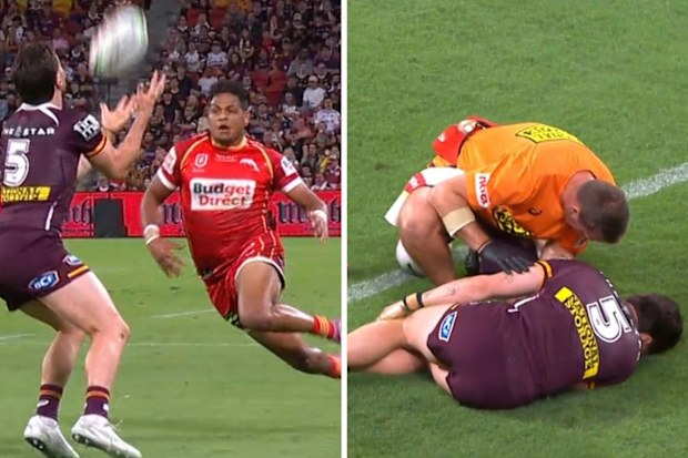 Selwyn Cobbo smashing Grant Anderson.