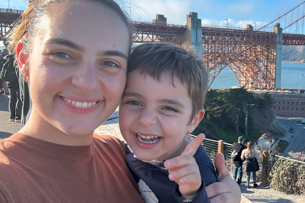 Nikolina Koevska and her son