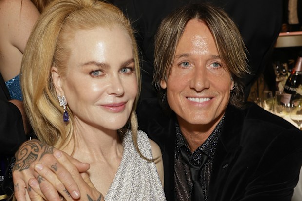 Nicole Kidman and Keith Urban at the 82nd Annual Golden Globe Awards at The Beverly Hilton on January 05, 225 in Beverly Hills, California.