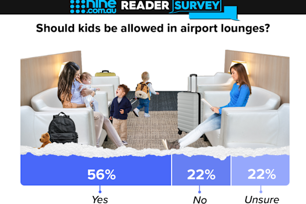 nine poll should kids be allowed in airport lounges