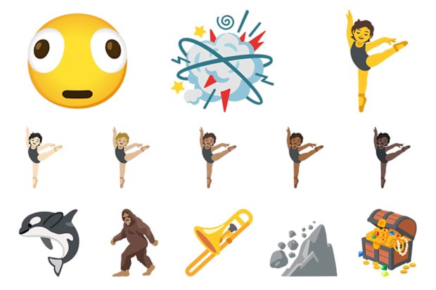 The new emojis as they will appear on Google phones.