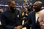 All appeared well between James and Jordan during their warm embrace at the NBA 75 gathering
