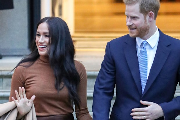 Meghan Markle and Prince Harry leave Canada House in London January 2020