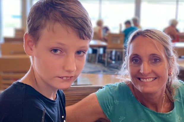 Kerri with her son Tom on his 12th birthday.
