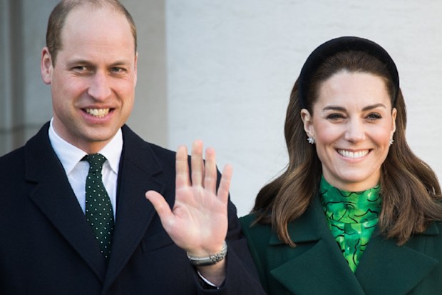 Prince William and Kate meet Ireland's Taoiseach Leo Varadkar and his partner Matthew Barrett on March 03, 2020 in Dublin, Ireland.
