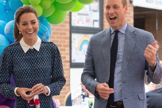 The Duke and Duchess of Cambridge at tea party to thank NHS workers.