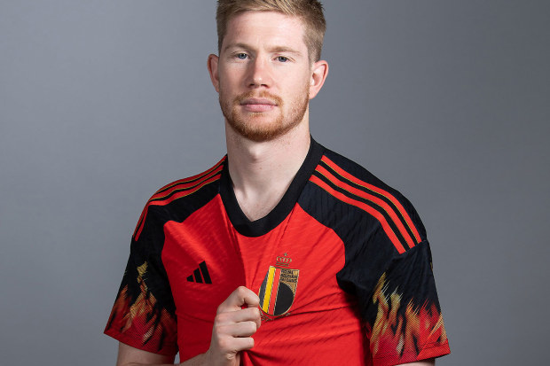 DOHA, QATAR - NOVEMBER 19: Kevin De Bruyne of Belgium poses during the official FIFA World Cup Qatar 2022 portrait session on November 19, 2022 in Doha, Qatar. (Photo by Dan Mullan - FIFA/FIFA via Getty Images)