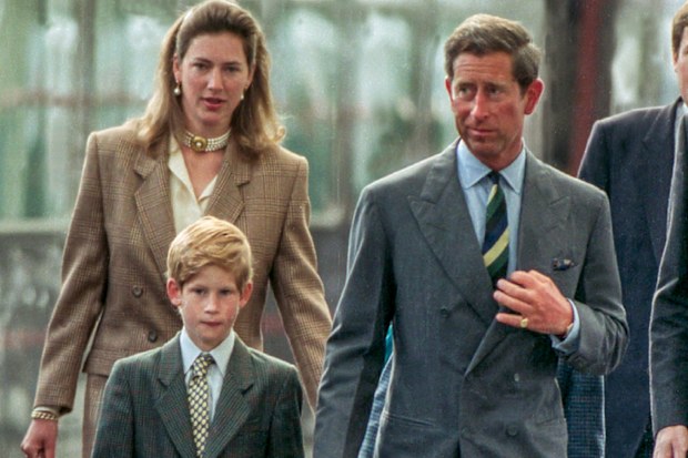Tiggy and Charles with Harry on street