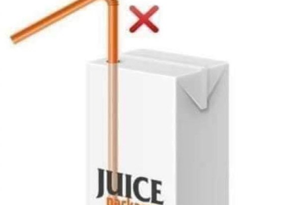 How to use a straw in a popper juice box