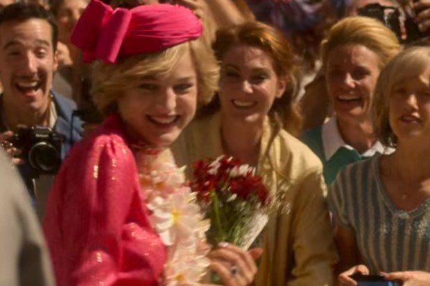 Princess Diana with Kate Middleton lookalike in The Crown