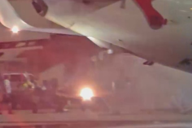 Firefighters extinguished a brakes fire in a Virgin Australia plane when it landed at Brisbane Airport on Thursday, November 6, 2025.