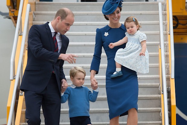 Prince William, Kate Middleton, Prince George and Princess Charlotte during the royal tour of Canada in 2016.