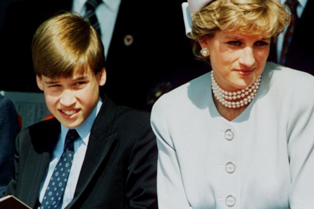 Prince William and Princess Diana in 1995.