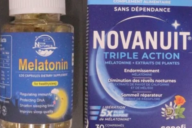 Two of the counterfeit unregistered melatonin products identified by the TGA.