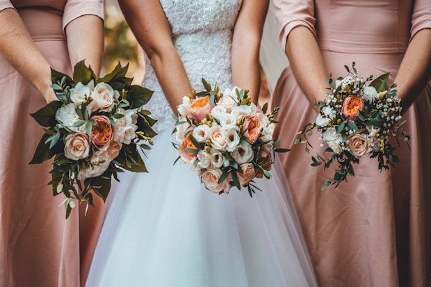 Bridesmaids with the bride