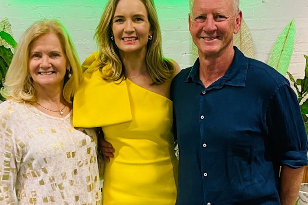 Briony with her parents