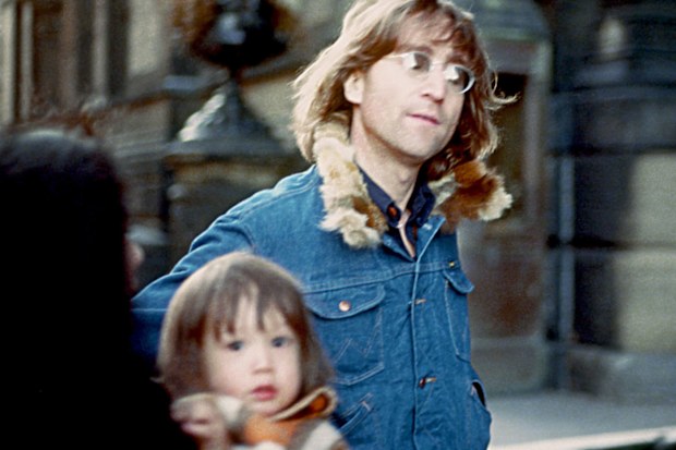 Sean Lennon and John Lennon in 1977