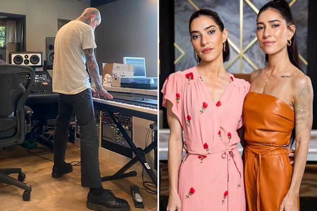 The Veronicas tease collaboration with Blink-182 drummer Travis Barker.