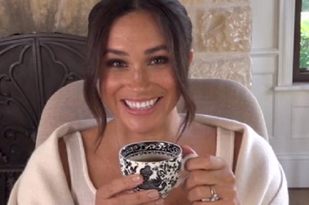 Meghan soon joins Melissa in drinking tea out of bone china.