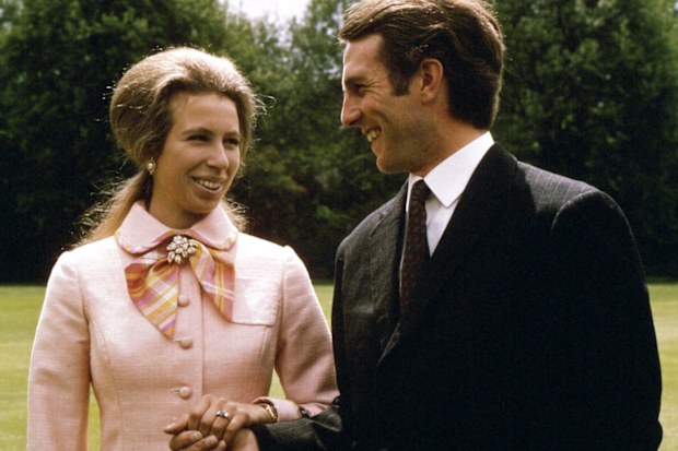 Princess Anne and Captain Mark Phillips' engagement photo.