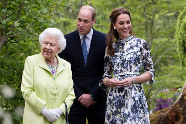 Duke and Duchess of Cambridge with Queen Elizabeth