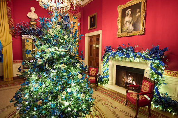 Christmas decorations at the White House, December 1, 2025