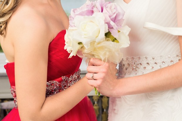 Bride and bridesmaid pic
