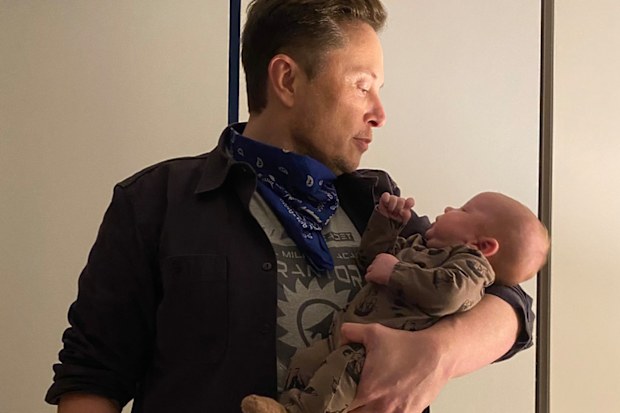 Elon Musk and his son X AE A-Xii 