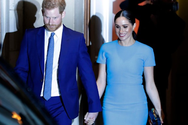 Prince Harry Meghan Markle leave the Endeavour Fund Awards in London on March 5 2020.