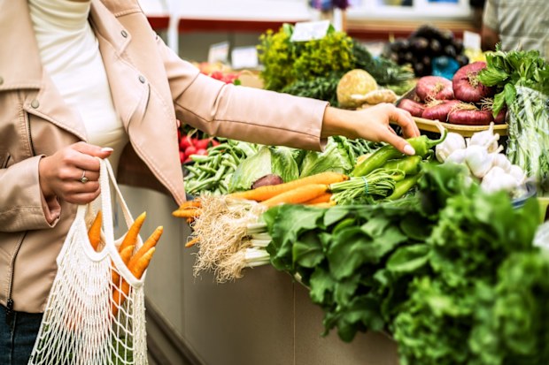Woman grocery shopping