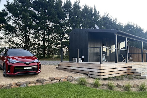 NSW Southern Highlands Mossvale Tiny House and Toyota famil