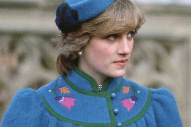 Princess Diana on her first royal Christmas in 1981.