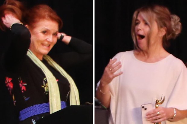 Sarah, Duchess of York reveals she's wearing an Acala Stem scarf, shocking founder Leanne Savage.