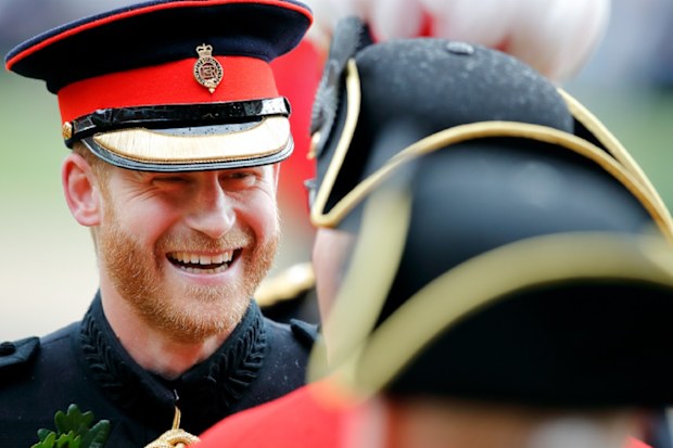 Duke of Sussex attends, as reviewing officer, the annual Founder's Day Parade at the Royal Hospital Chelsea on June 6, 2019 in London, England. 
