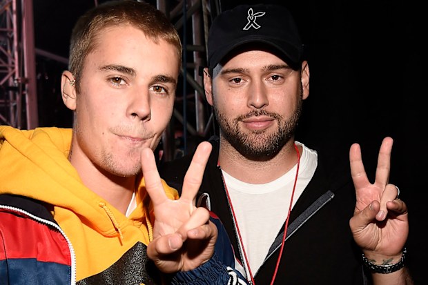 Justin Bieber and Scooter Braun