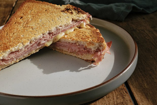 Ham and cheese toasted sandwich