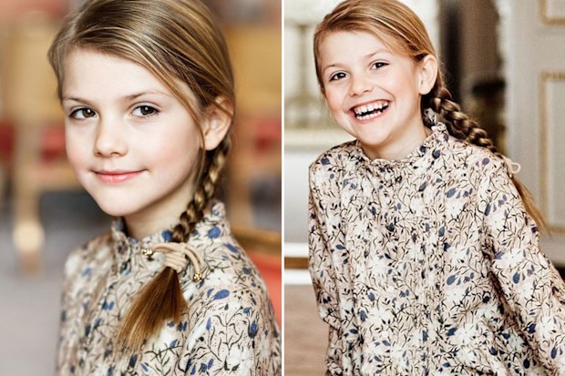 Princess Estelle of Sweden celebrates her eighth birthday