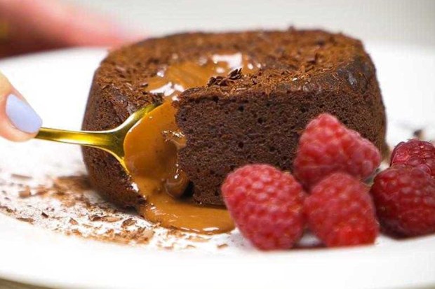 Molten chocolate lava cake