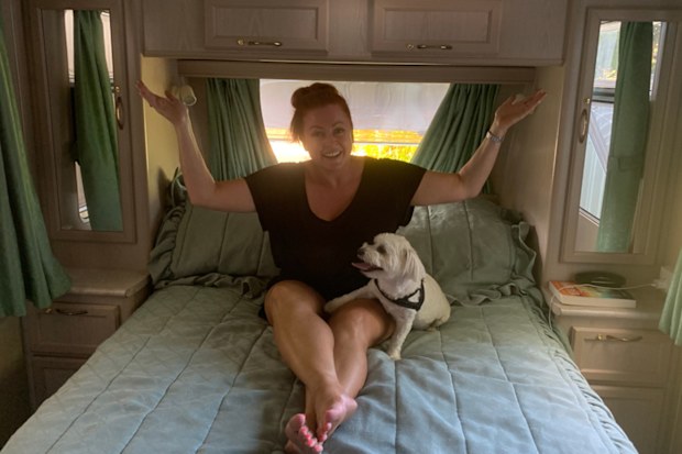 Shelly Horton with her dog