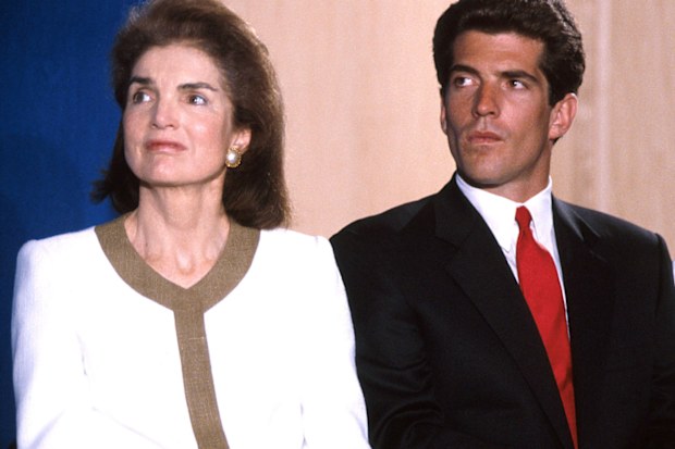 Jackie Kennedy Onassis with son John F Kennedy Jr.