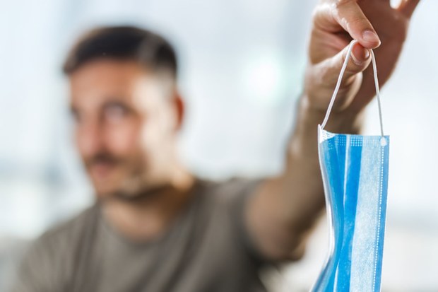 Man refusing to wear face mask