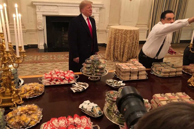 Trump caters fast food at White House