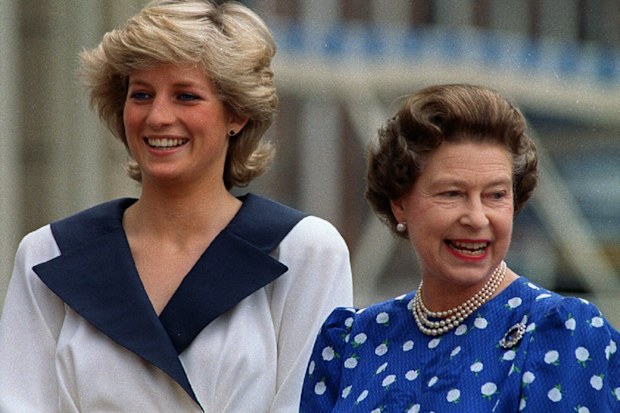 Queen Elizabeth and Princess Diana