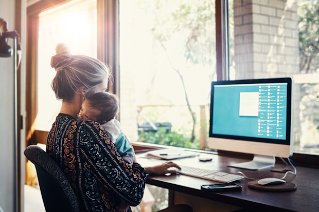 Women multitasking
