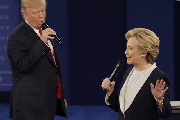 Donald Trump and Hillary Clinton pictured during the 2016 presidential elections.
