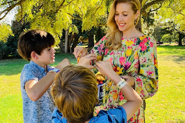 Catriona Rowntree and her sons
