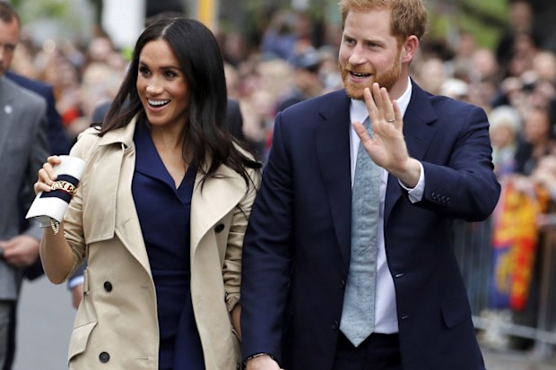 Prince Harry and Meghan Markle in Melbourne during the 2018 Royal Tour of Australia.